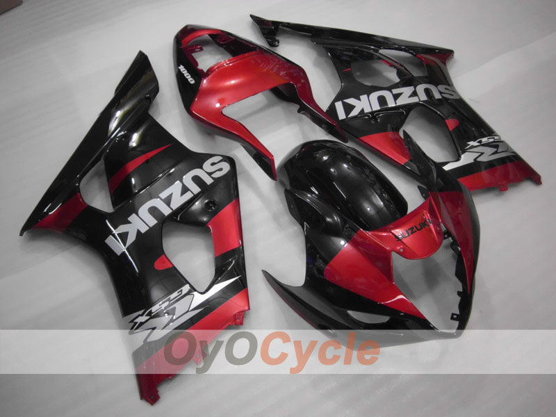 Injection Fairing kit for 03-04 GSX R1000 - Red, Black - Factory Style #OYO87901861 Main image