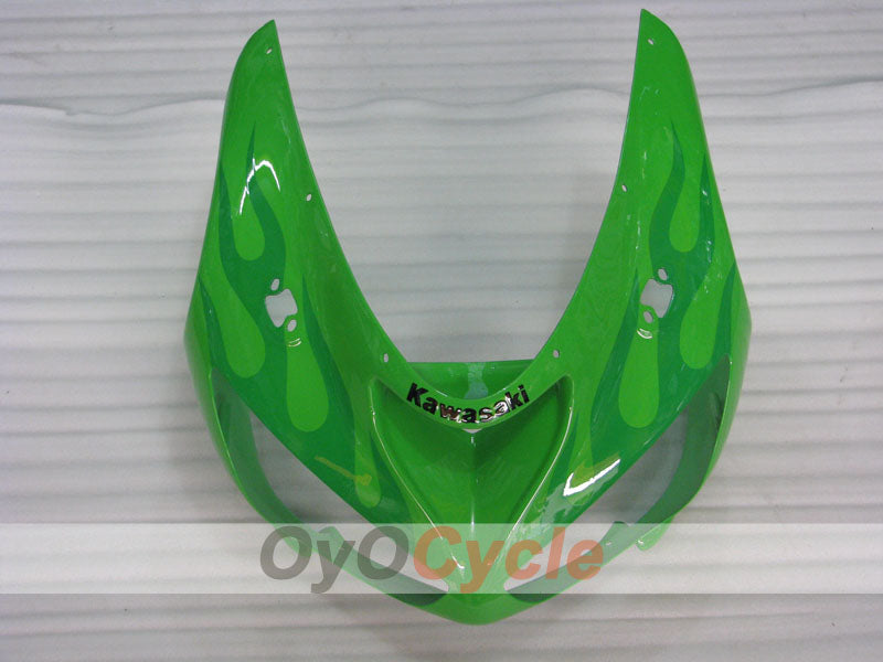 Injection Fairing kit for 05-06 NINJA ZX-6R - Green - Flame #OYO87901869