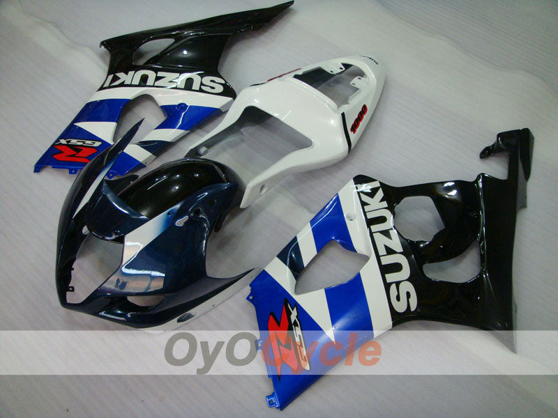 Injection Fairing kit for 03-04 GSX R1000 - White, Black - Factory Style #OYO87901874 Main image