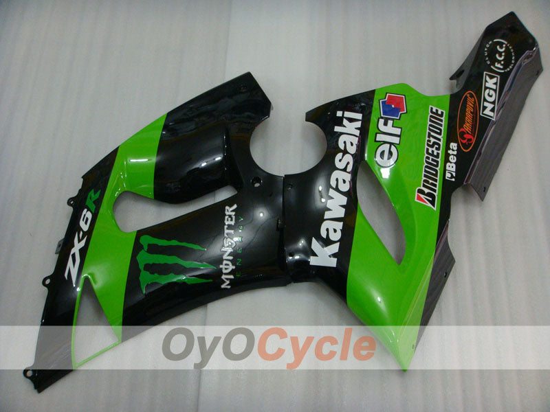 Left & Right Side Fairing For Kawasaki 05-06 Ninja ZX-6R #OYO87913112