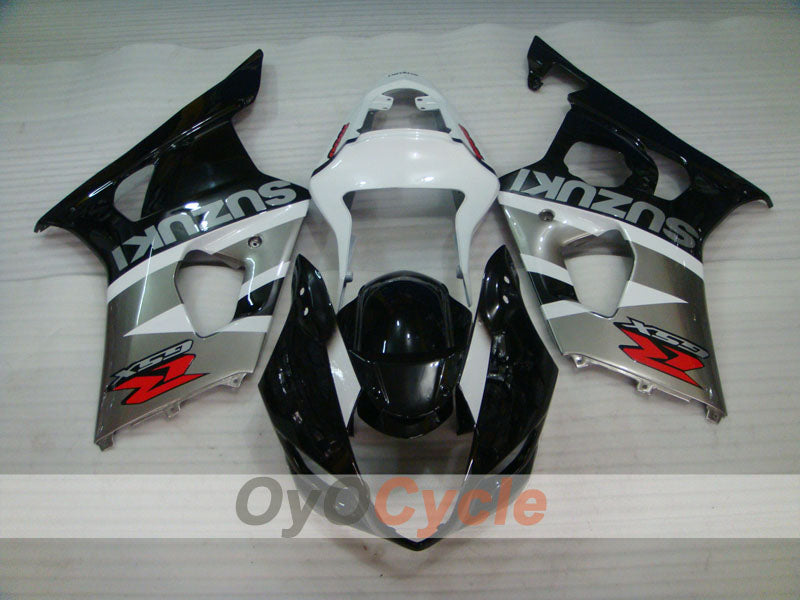 Injection Fairing kit for 03-04 GSX R1000 - White, Black - Factory Style #OYO87901879