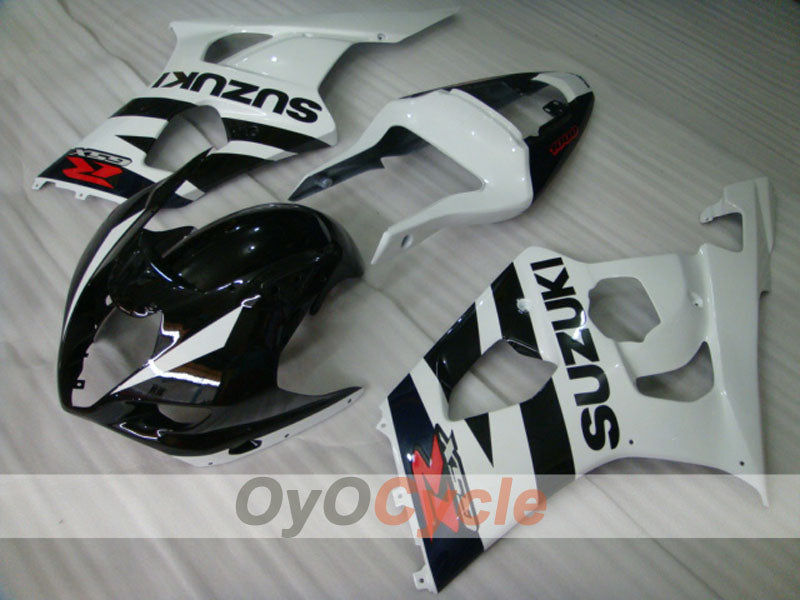 Injection Fairing kit for 03-04 GSX R1000 - White, Black - Factory Style #OYO87901880