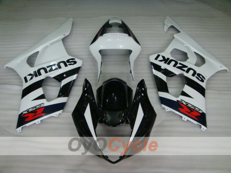 Injection Fairing kit for 03-04 GSX R1000 - White, Black - Factory Style #OYO87901880