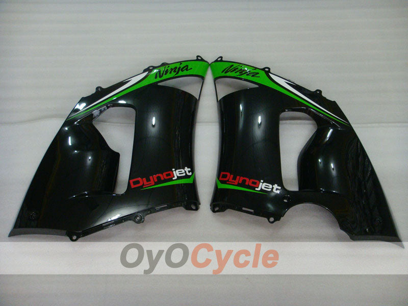 Injection Fairing kit for 05-06 NINJA ZX-6R - Green, Black - Nakano #OYO87901890