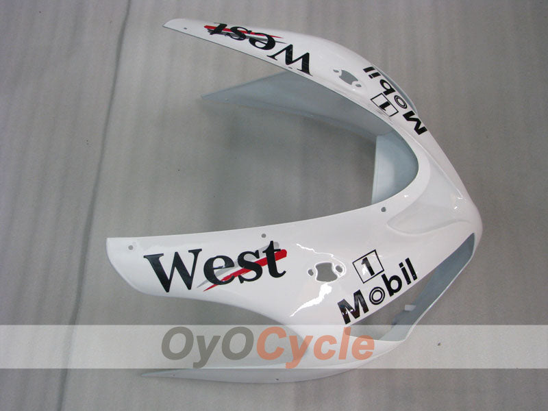 Injection Fairing kit for 05-06 NINJA ZX-6R - White, Black - West #OYO87901897