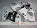Injection Fairing kit for 05-06 NINJA ZX-6R - White, Black - West #OYO87901897