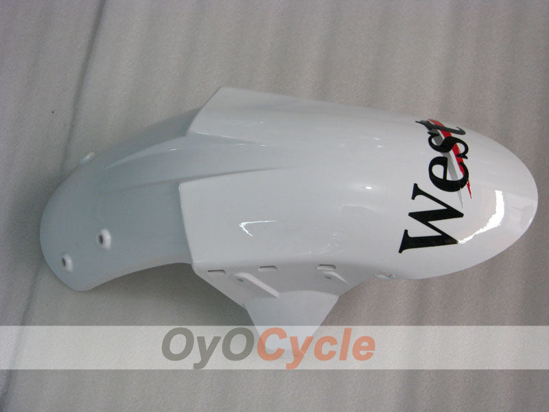 Injection Fairing kit for 05-06 NINJA ZX-6R - White, Black - West #OYO87901897