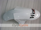 Injection Fairing kit for 05-06 NINJA ZX-6R - White, Black - West #OYO87901897