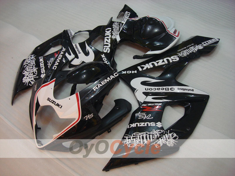 Injection Fairing kit for 05-06 GSX R1000 - White, Black - Beacon #OYO87901928