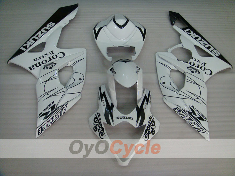 Injection Fairing kit for 05-06 GSX R1000 - White, Black - Corona, MOTUL #OYO87901945