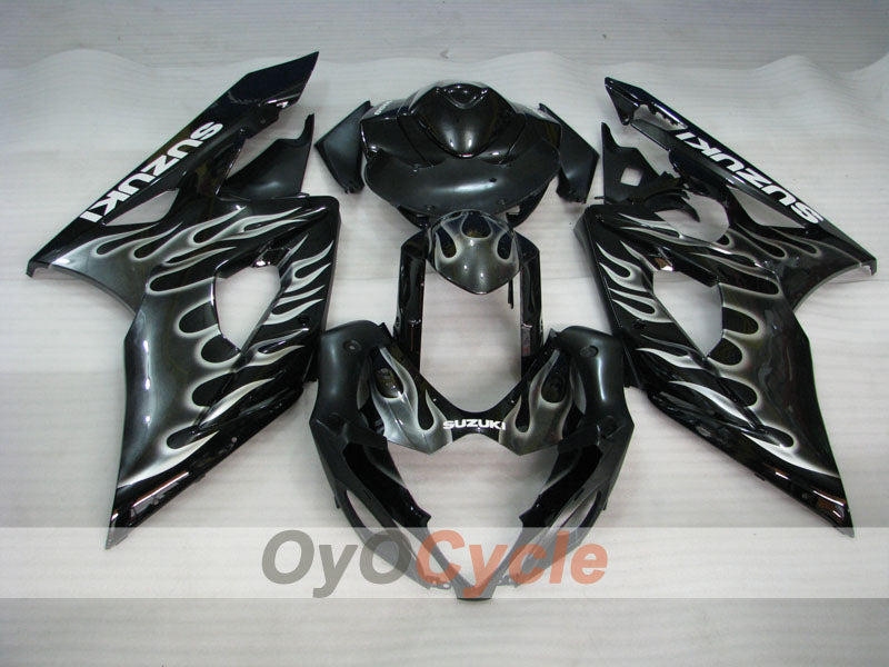 Injection Fairing kit for 05-06 GSX R1000 - White, Black - Flame #OYO87901969 Secondary image