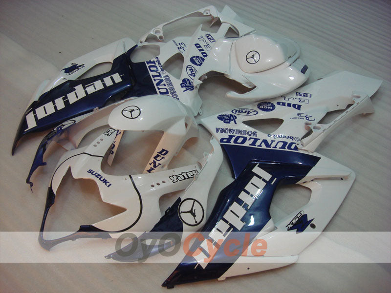 Injection Fairing kit for 05-06 GSX R1000 - Blue, White - DUNLOP, Jordan #OYO87901972 Secondary image