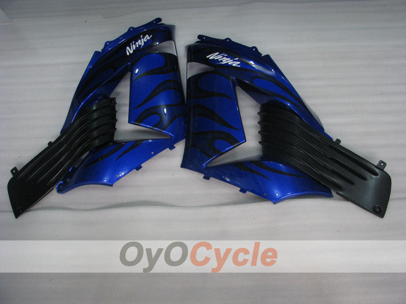 Injection Fairing kit for 06-11 NINJA ZX-14R - Blue, Black - Flame #OYO87902009