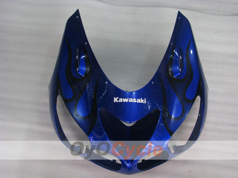 Injection Fairing kit for 06-11 NINJA ZX-14R - Blue, Black - Flame #OYO87902009