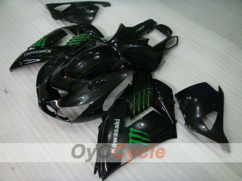 Injection Fairing kit for 06-11 NINJA ZX-14R - Black - Monster #OYO87902022 Main image