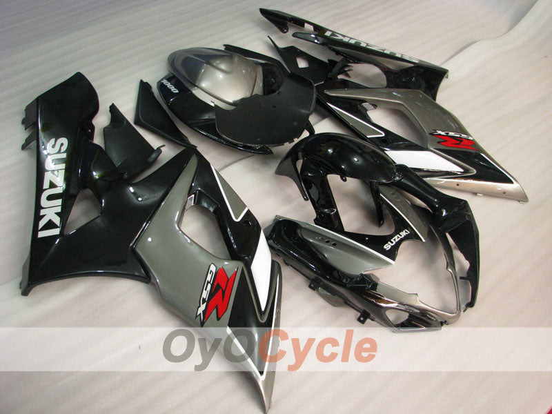 Injection Fairing kit for 05-06 GSX R1000 - Black, Silver - Factory Style #OYO87902035 Main image