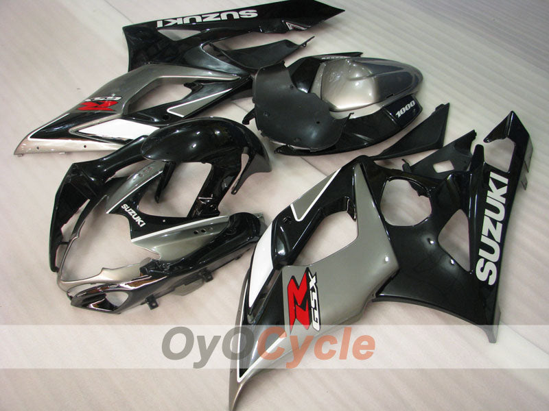 Injection Fairing kit for 05-06 GSX R1000 - Black, Silver - Factory Style #OYO87902035