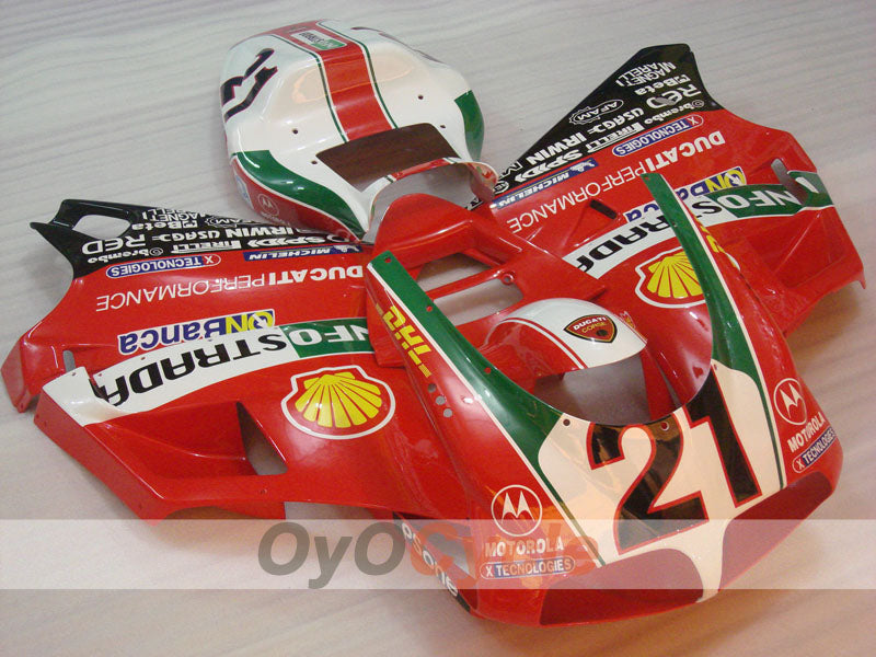 Injection Fairing kit for 94-02 Ducati 748 - Red, White - INFO STRADA #OYO87902070
