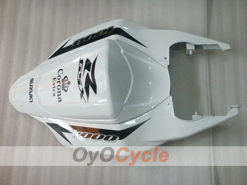 Injection Fairing kit for 07-08 GSX R1000 - White, Black - Corona, MOTUL #OYO87902079