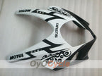 Injection Fairing kit for 07-08 GSX R1000 - White, Black - Corona, MOTUL #OYO87902079