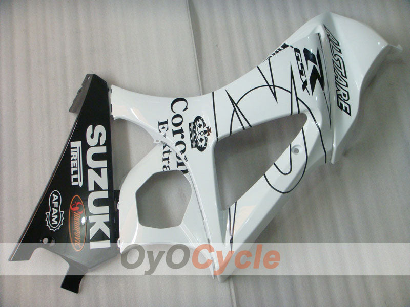 Injection Fairing kit for 07-08 GSX R1000 - White, Black - Corona, MOTUL #OYO87902079