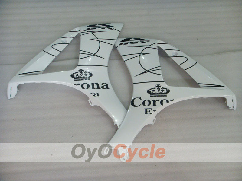 Injection Fairing kit for 07-08 GSX R1000 - White, Black - Corona, MOTUL #OYO87902079