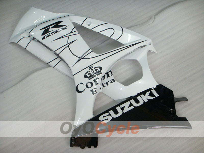 Injection Fairing kit for 07-08 GSX R1000 - White, Black - Corona, MOTUL #OYO87902083