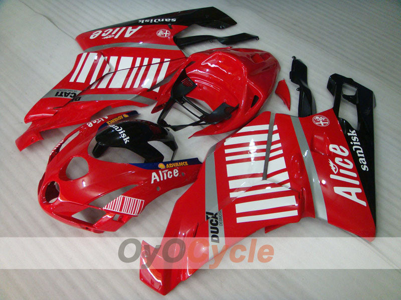 Injection Fairing kit for 03-04 Ducati 749 - Red, Black - Alice #OYO87902109