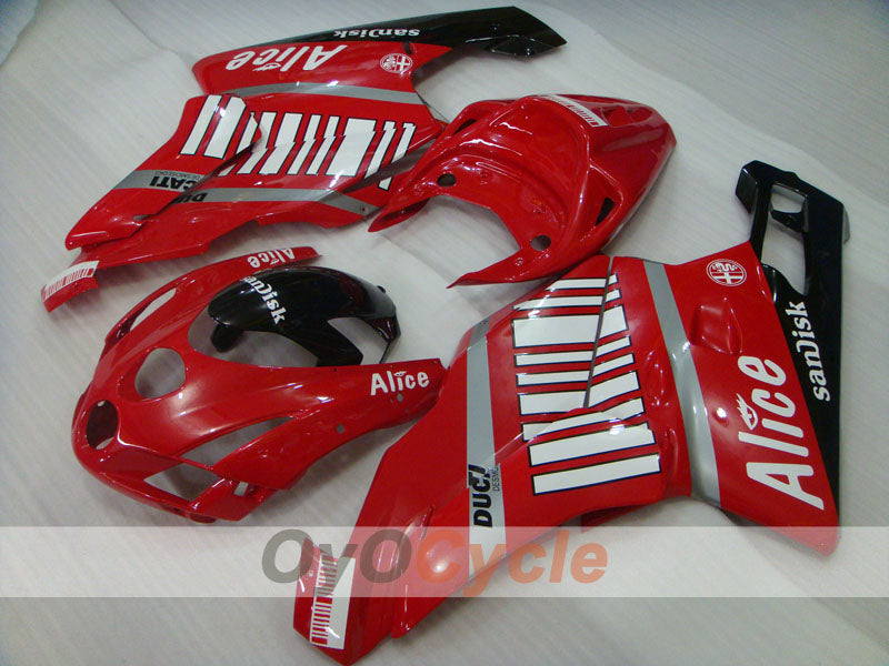 Injection Fairing kit for 03-04 Ducati 749 - Red, Black - Alice #OYO87902111