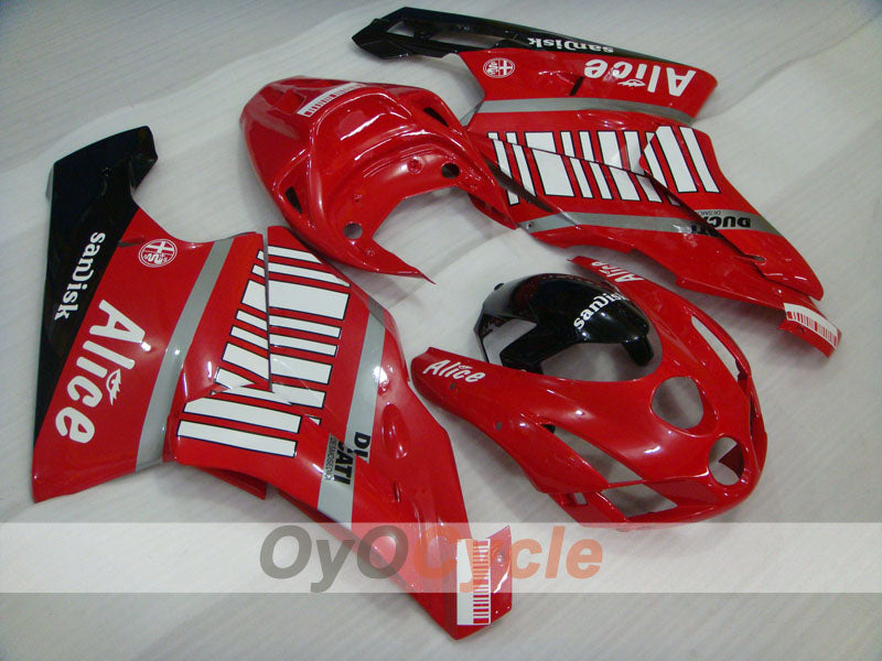 Injection Fairing kit for 03-04 Ducati 749 - Red, Black - Alice #OYO87902111