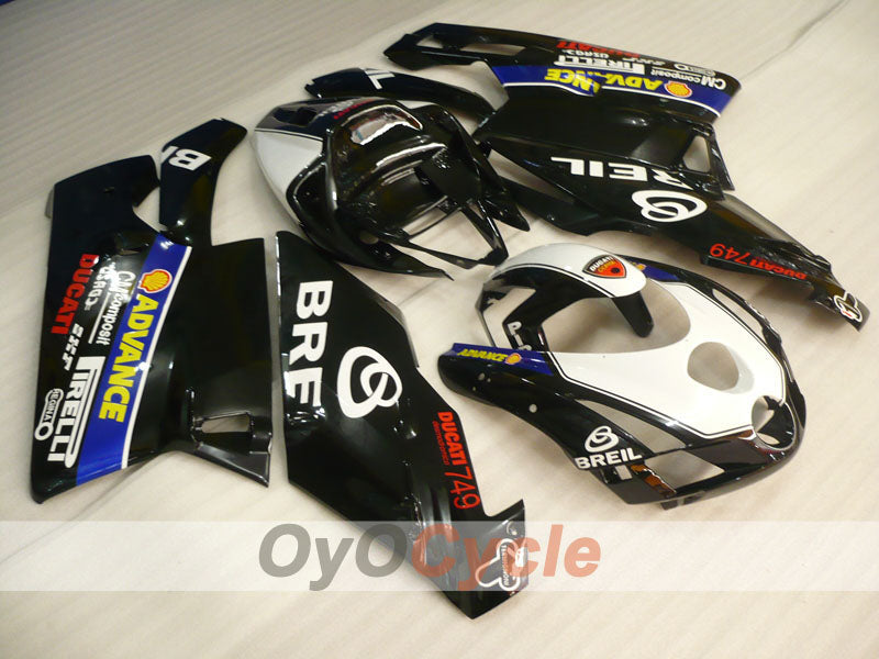 Injection Fairing kit for 03-04 Ducati 999 - White, Black - BREIL #OYO87902351