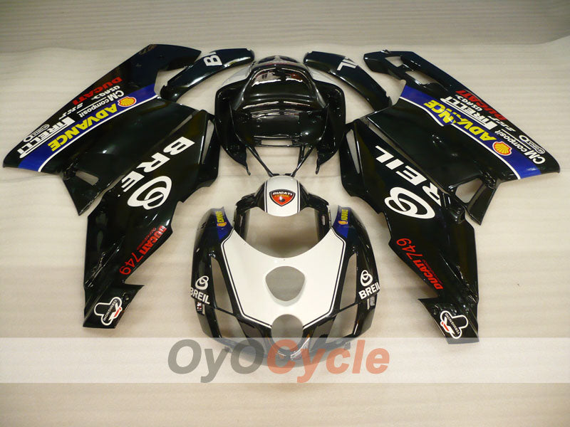 Injection Fairing kit for 03-04 Ducati 999 - White, Black - BREIL #OYO87902351