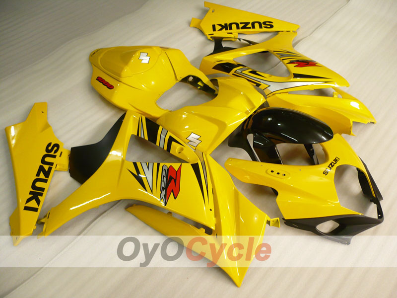 Injection Fairing kit for 07-08 GSX R1000 - Yellow, Black - Factory Style #OYO87902120 Main image