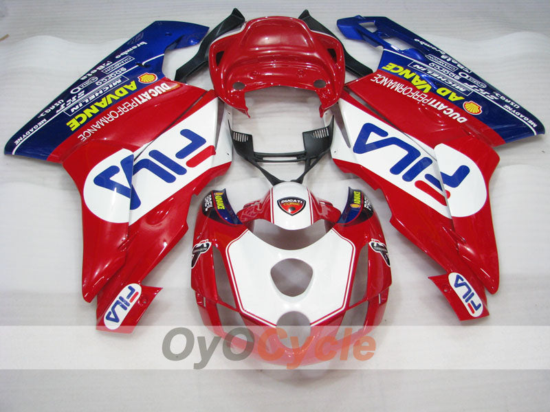 Injection Fairing kit for 03-04 Ducati 749 - Red, Blue - FILA #OYO87902127