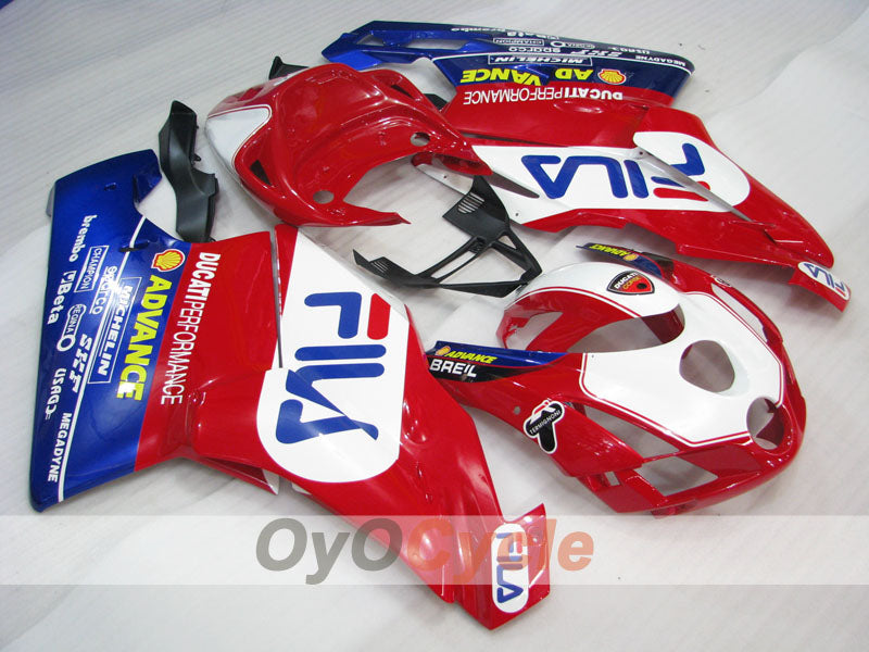Injection Fairing kit for 03-04 Ducati 999 - Red, Blue - FILA #OYO87902355