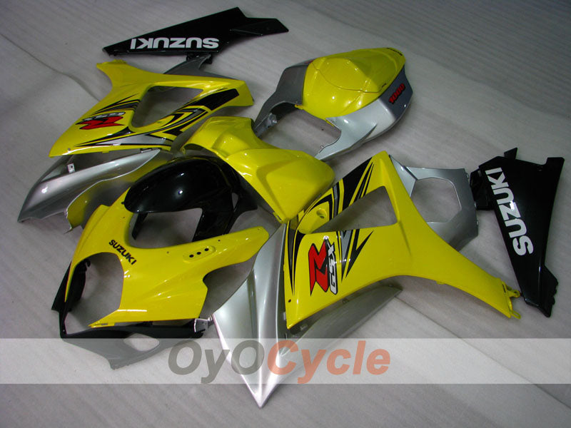 Injection Fairing kit for 07-08 GSX R1000 - Yellow, Silver - Factory Style #OYO87902137