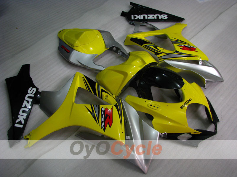 Injection Fairing kit for 07-08 GSX R1000 - Yellow, Silver - Factory Style #OYO87902137