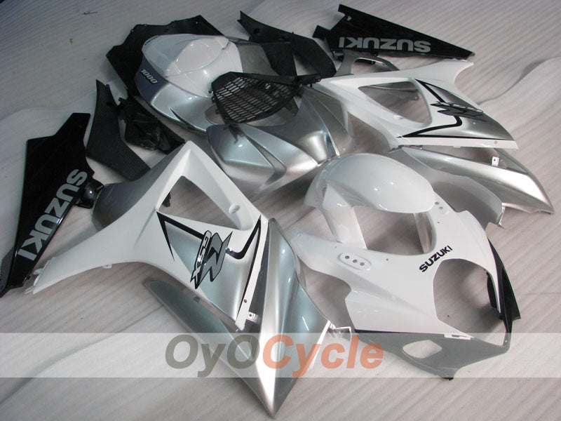 Injection Fairing kit for 07-08 GSX R1000 - White, Black - Factory Style #OYO87902138