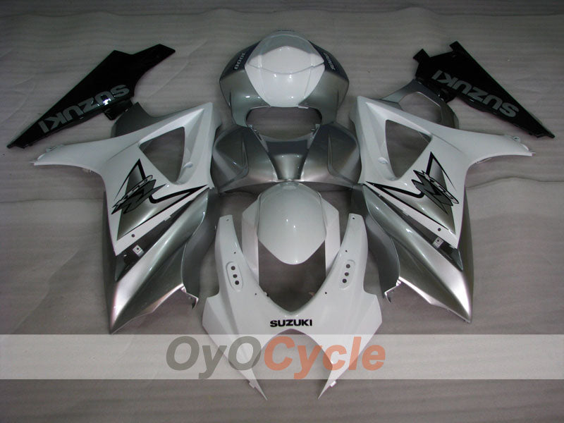 Injection Fairing kit for 07-08 GSX R1000 - White, Silver - Factory Style #OYO87902147 Secondary image