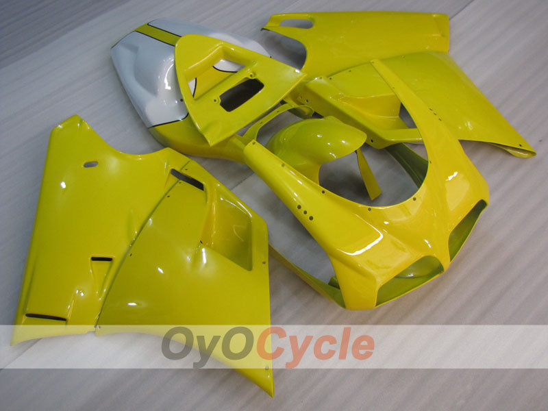 Injection Fairing kit for 99-02 Ducati 996 - Yellow, White - Factory Style #OYO87902202 Main image