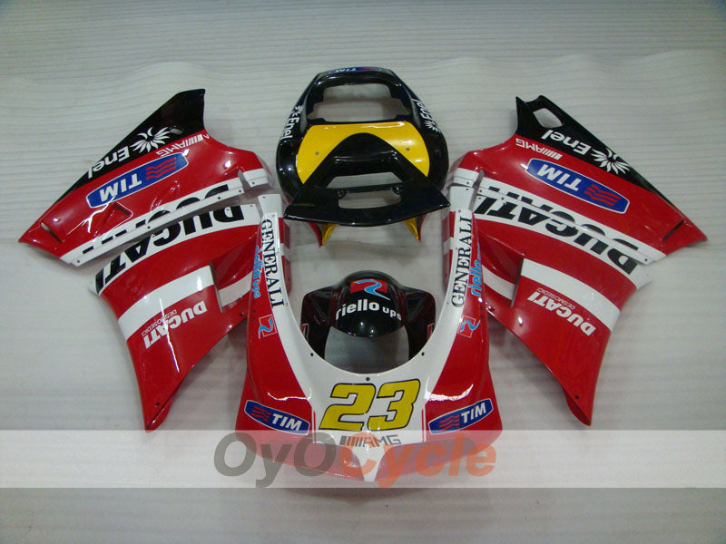 Injection Fairing kit for 99-02 Ducati 996 - Red, Black - Factory Style #OYO87902210 Secondary image