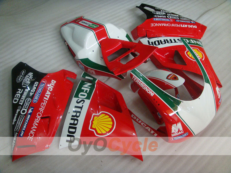Injection Fairing kit for 99-02 Ducati 996 - Red, White - INFO STRADA #OYO87902221 Secondary image