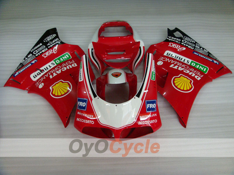Injection Fairing kit for 99-02 Ducati 996 - Red, Black - INFO STRADA #OYO87902222