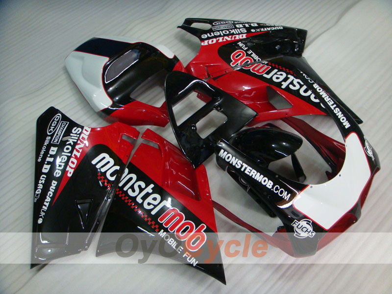 Injection Fairing kit for 99-02 Ducati 996 - Red, Black - Monstermob #OYO87902225