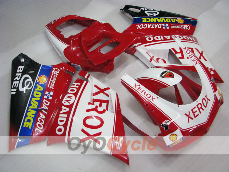 Injection Fairing kit for 99-02 Ducati 996 - Red, White - Xerox #OYO87902238