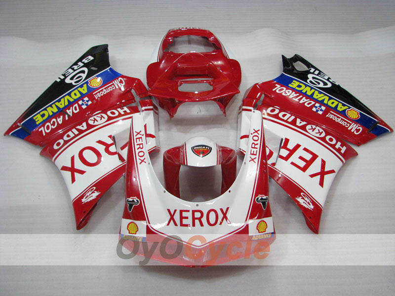 Injection Fairing kit for 99-02 Ducati 996 - Red, White - Xerox #OYO87902238