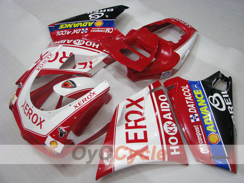 Injection Fairing kit for 99-02 Ducati 996 - Red, White - Xerox #OYO87902238