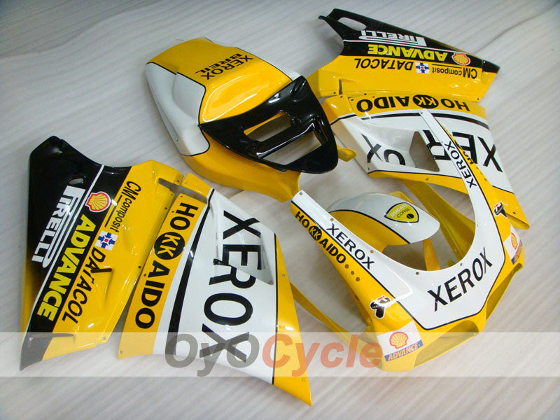 Injection Fairing kit for 99-02 Ducati 996 - Yellow, White - Xerox #OYO87902241