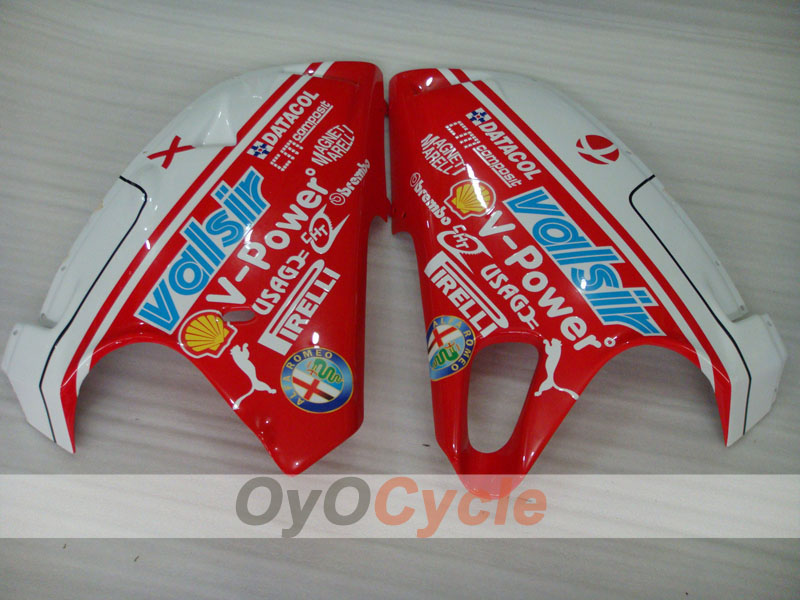 Injection Fairing kit for 99-02 Ducati 996 - Red, White - Xerox #OYO87902243