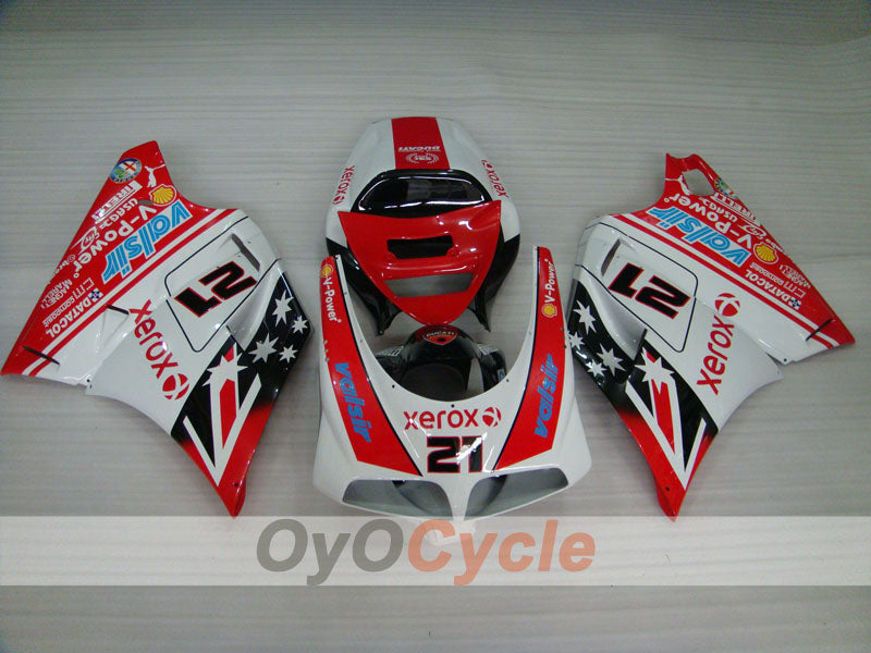 Injection Fairing kit for 99-02 Ducati 996 - Red, White - Xerox #OYO87902243